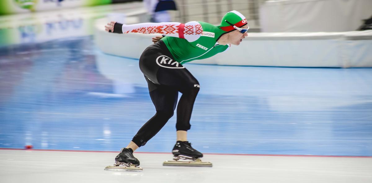 Конькобежный спорт. Белорусы заняли 5-е место в командном спринте на этапе КМ в Норвегии