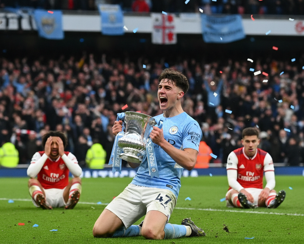 Короли «Уэмбли» и проклятие «канониров»: как молодой воспитанник «Сити» украл трофей у «Арсенала»